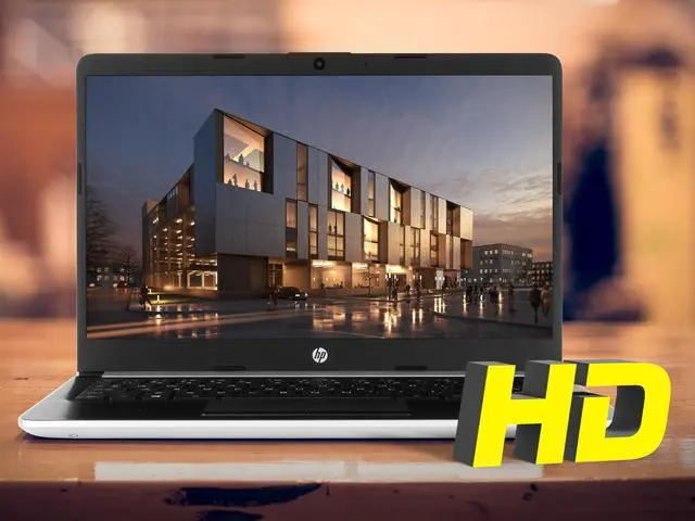 Alt view image 2 of 7 - HP 14 Notebook, 14" HD Display, AMD A9-9425 Upto 3.7GHz, 16GB RAM, 256GB NVMe SSD, HDMI, Card Reader, Wi-Fi, Bluetooth, Windows 10 Pro S