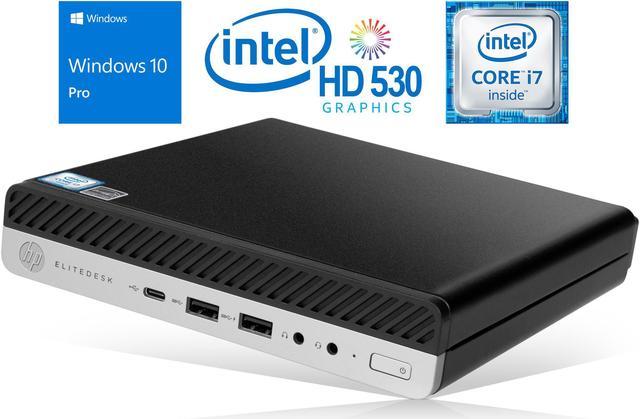 HP EliteDesk 800 G3 Mini PC, Intel Core i7-6700 Upto 4.0GHz, 16GB RAM,  512GB NVMe SSD + 1TB HDD, DisplayPort, Wi-Fi, Bluetooth, Windows 10 Pro