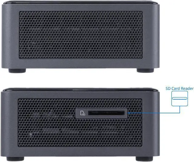 Alt view image 5 of 7 - Intel NUC10i7FNH Mini PC, Intel Core i7-10710U Upto 4.7GHz, 16GB RAM, 1TB SSD, HDMI, Thunderbolt, Card Reader, Wi-Fi, Bluetooth, Windows 10 Pro