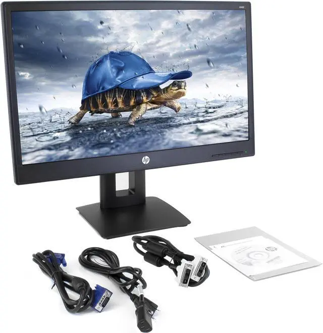 Alt view image 7 of 20 - HP VH22 22" (Actual size 21.5") Full HD 1920 x 1080 60Hz 1ms VGA, DVI-D, DisplayPort Adjustable Height Tilt Swivel Pivot LED Backlit Business LCD Monitor
