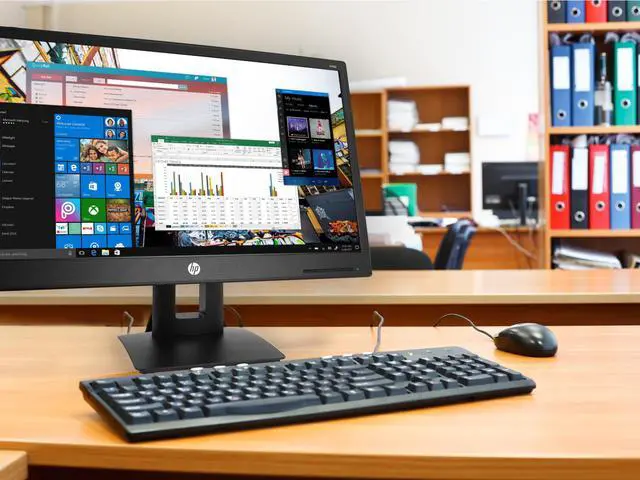 Alt view image 6 of 20 - HP VH22 22" (Actual size 21.5") Full HD 1920 x 1080 60Hz 1ms VGA, DVI-D, DisplayPort Adjustable Height Tilt Swivel Pivot LED Backlit Business LCD Monitor