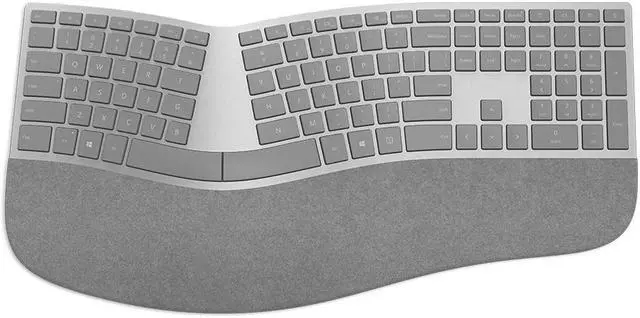 Main image of Microsoft Surface Ergonomic Wireless Alcantara Gray English Keyboard 3SQ-00001