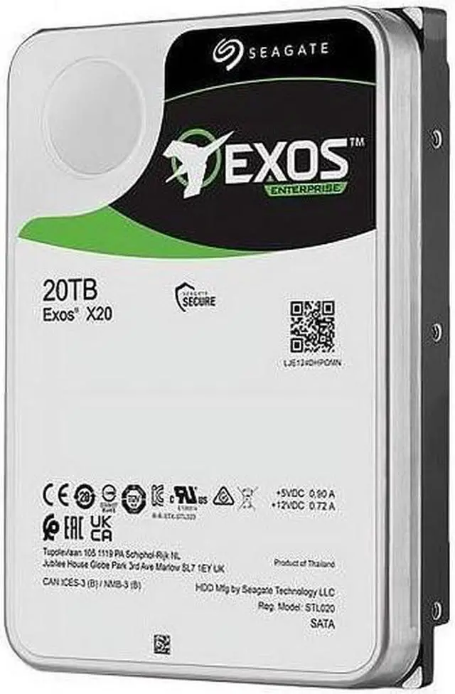 Alt view image 8 of 11 - Seagate Exos X20 20TB SAS 12Gb/s 7200 RPM 3.5-inch Enterprise Server Hard Drive - ST20000NM002D