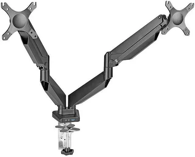 Main image of Uline Adjust Dual Desktop Monitor Mount For 17-30" Monitors H-7621