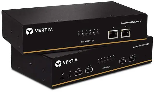 Main image of Vertiv Avocent LV 5020P Dual DisplayPort KVM Extender Kit 300ft LV5020P-001