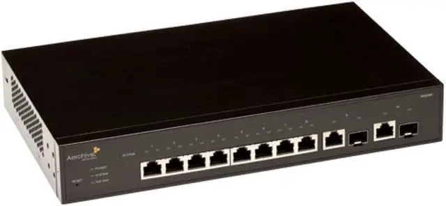 Alt view image 2 of 3 - Aerohive SR2208P 8 Port Managed Desktop Switch