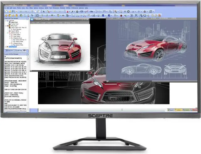 Main image of Sceptre E248W-1920R 24" 5ms (GTG) 1080P Ultra Slim Monitor, 1920 x 1080, 16:9, 5000:1, 230 cd/m2, HDMI, VGA, Tilt Adjustable, VESA Mountable, US Warranty