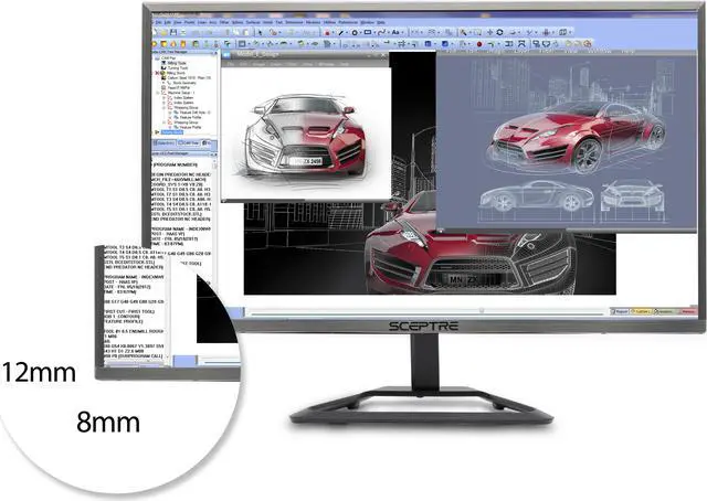 Alt view image 3 of 5 - Sceptre E248W-1920R 24" 5ms (GTG) 1080P Ultra Slim Monitor, 1920 x 1080, 16:9, 5000:1, 230 cd/m2, HDMI, VGA, Tilt Adjustable, VESA Mountable, US Warranty