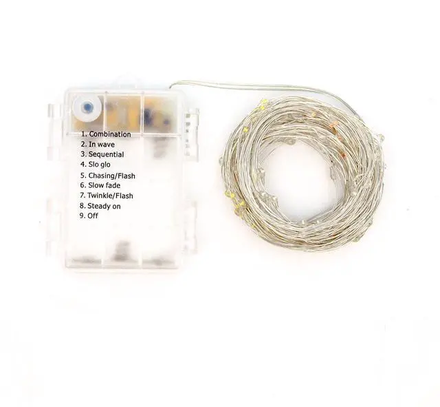Alt view image 3 of 7 - Fuji Labs 120L Mini LED 2-Meter 6-Strip Multi-Color Multi-Mode Battery Powered String Light