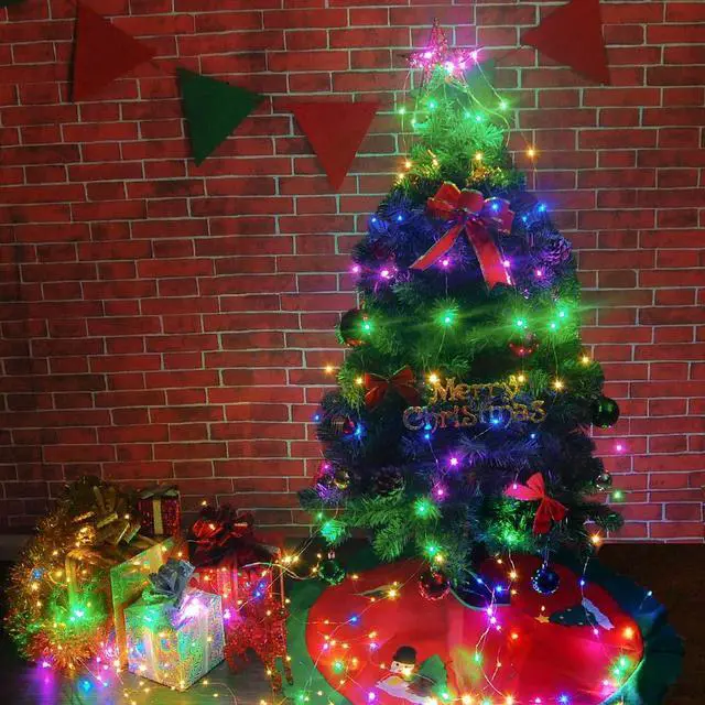 Alt view image 7 of 7 - Fuji Labs 120L Mini LED 2-Meter 6-Strip Multi-Color Multi-Mode Battery Powered String Light