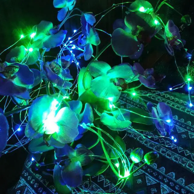 Alt view image 5 of 7 - Fuji Labs 120L Mini LED 2-Meter 6-Strip Multi-Color Multi-Mode Battery Powered String Light