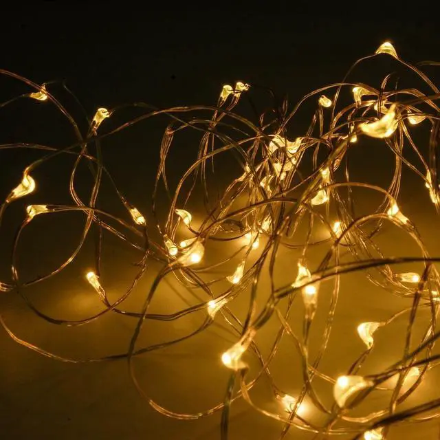 Alt view image 5 of 7 - Fuji Labs 120L Mini LED 2-Meter 6-Strip Warm-Color Multi-Mode Battery Powered String Light