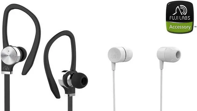 Main image of Fuji Labs AUFJ-PSQWTS306BK and AUFJ-SQNMS101 Sonique 2-in-1 High Grade Headphones BUNDLE