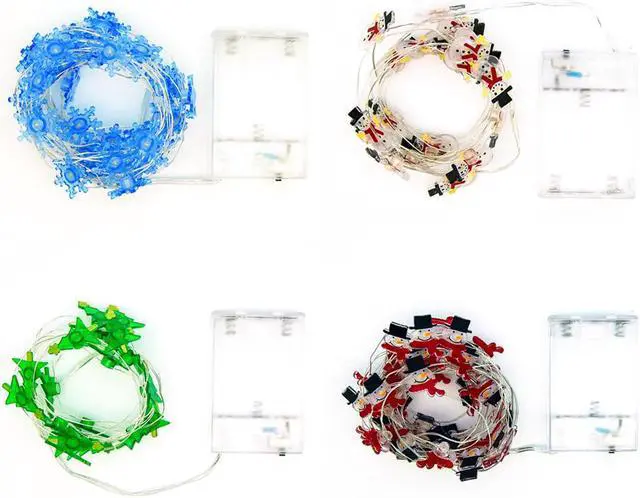 Alt view image 5 of 6 - Fuji Labs 20L Mini LED X'Mas String Light Assort (6-Pack) Battery Powered