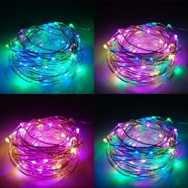Alt view image 3 of 5 - Fuji Labs Remote Controlled 100 Mini LED 10-Meter 6 stranded Multi-Color Multi-Mode Battery Powered String Light