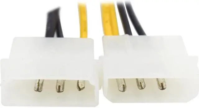 Alt view image 4 of 5 - 8 inch 2 x Molex 4 pin to 8-Pin PCI Express Video Card Pci-e ATX PSU Power Converter Cable - Molex to Pcie 8 pin (6+2) Adapter