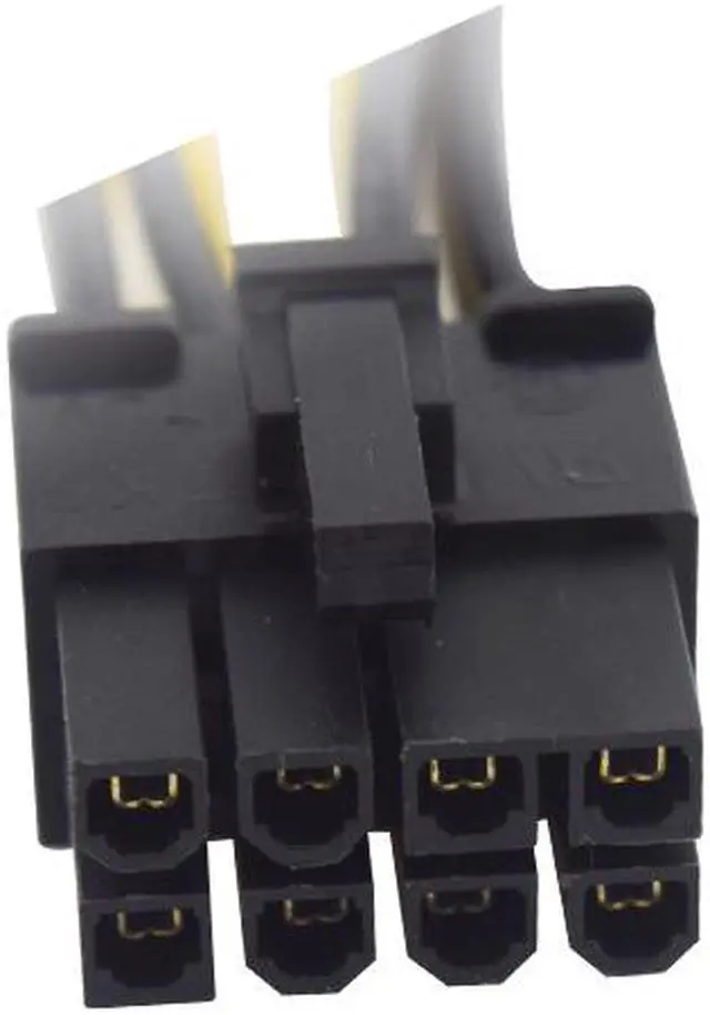 Alt view image 2 of 5 - 8 inch 2 x Molex 4 pin to 8-Pin PCI Express Video Card Pci-e ATX PSU Power Converter Cable - Molex to Pcie 8 pin (6+2) Adapter