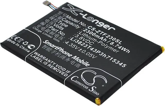 Main image of 2300mah battery for ZTE Grand S Flex p/n Li3823T43P3h715345
