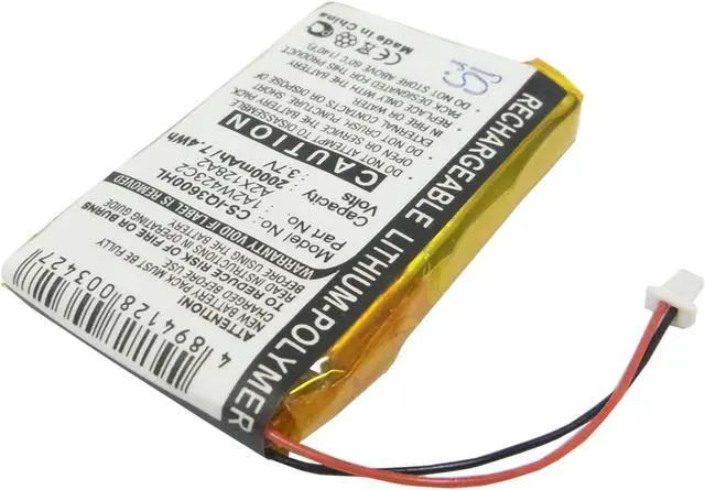 Alt view image 2 of 11 - 2000mAh Battery for Garmin iQue 3200, 3600, 3600a, 1A2W423C2, A2X128A2