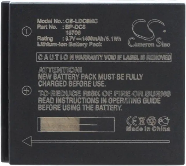 Alt view image 2 of 8 - 1400mAh 18706, BP-DC8, EA-DC-8 Battery for LEICA X1