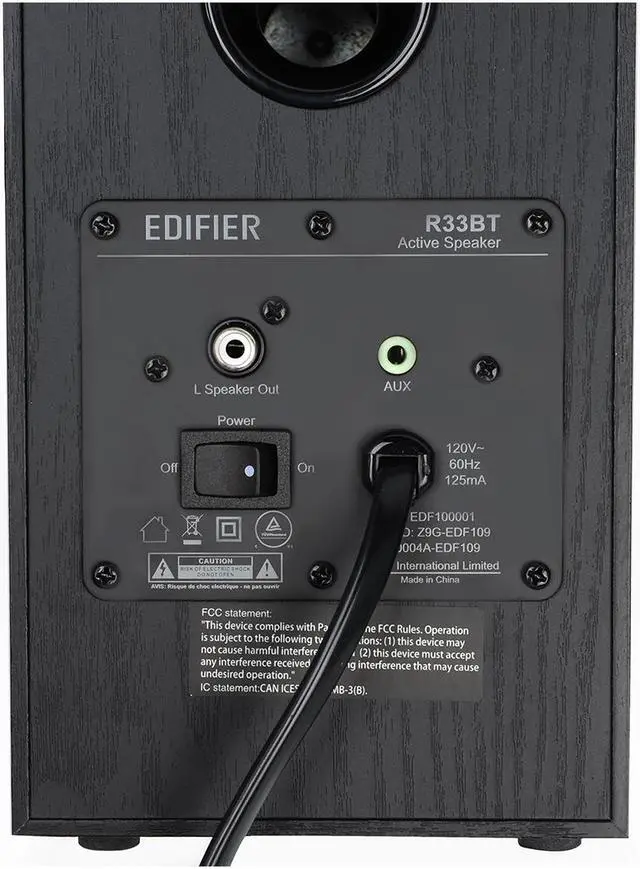 Alt view image 4 of 7 - Edifier R33BT Active Bluetooth Bookshelf Speakers, Black - Pair