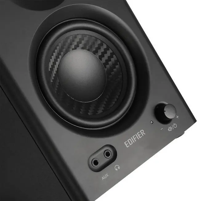 Alt view image 4 of 7 - Edifier MR4 Powered Studio Monitor Speakers, 4" Active Near-field Monitor Speaker - Black (Pair)