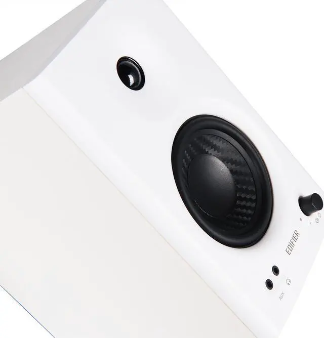 Alt view image 3 of 7 - Edifier MR4 Powered Studio Monitor Speakers, 4" Active Near-field Monitor Speaker - White (Pair)