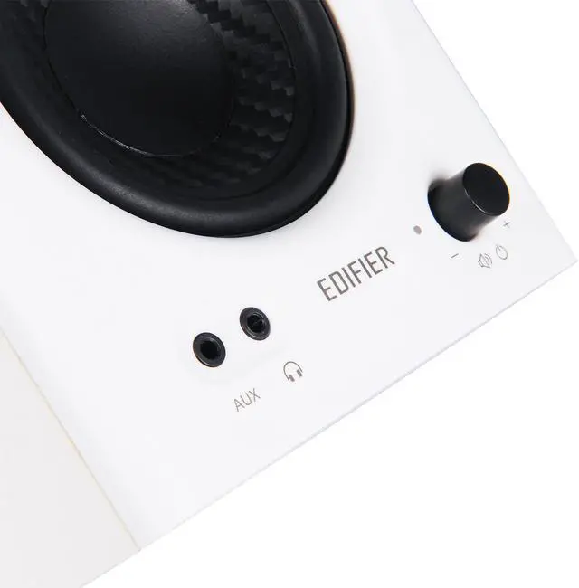 Alt view image 4 of 7 - Edifier MR4 Powered Studio Monitor Speakers, 4" Active Near-field Monitor Speaker - White (Pair)