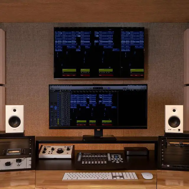 Alt view image 6 of 7 - Edifier MR4 Powered Studio Monitor Speakers, 4" Active Near-field Monitor Speaker - White (Pair)