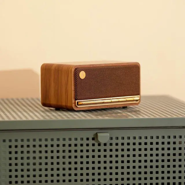 Alt view image 5 of 7 - Edifier MP230 Portable Bluetooth Speaker, Wireless Speaker with Stereo Sound for Outdoor Travel, 10-Hour Playtime, Supports USB Soundcard/Micro SD, 20W RMS - Classic Wooden