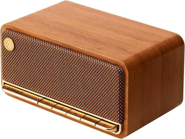 Alt view image 2 of 7 - Edifier MP230 Portable Bluetooth Speaker, Wireless Speaker with Stereo Sound for Outdoor Travel, 10-Hour Playtime, Supports USB Soundcard/Micro SD, 20W RMS - Classic Wooden