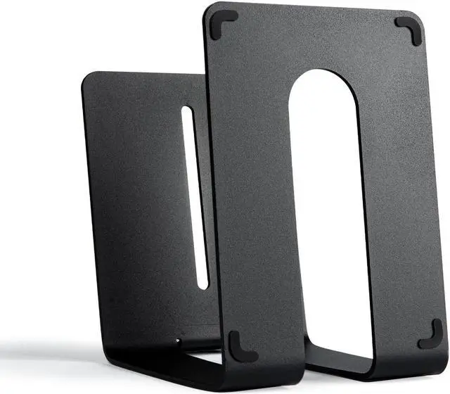 Alt view image 6 of 7 - Desktop Speaker Stands, Studio Monitor Speaker Stand for Small & Medium Bookshelf Computer Speakers, Vibration Damping Tilted Tabletop Speaker Stands, Black - Pair