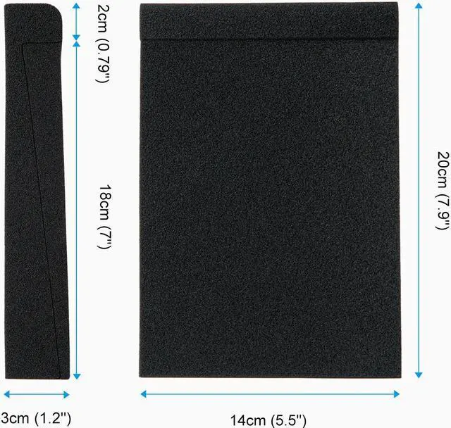 Alt view image 4 of 7 - SS5 Studio Monitor Isolation Pads, High-Density Acoustic Foam Tilted Tabletop & Desktop Speaker Stands for Midsize Bookshelf Computer Speakers, Prevent Vibrations & Fits most Speaker, Black - Pair
