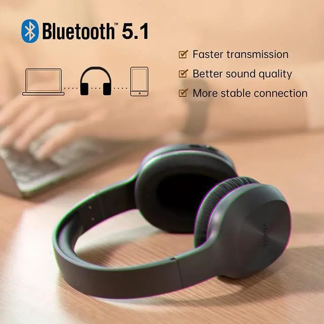 Alt view image 3 of 7 - Edifier W600BT Bluetooth 5.1 Stereo Headphones Over-Ear