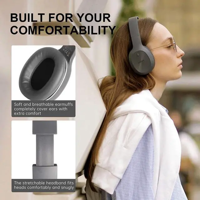 Alt view image 5 of 7 - Edifier W600BT Bluetooth 5.1 Stereo Headphones Over-Ear
