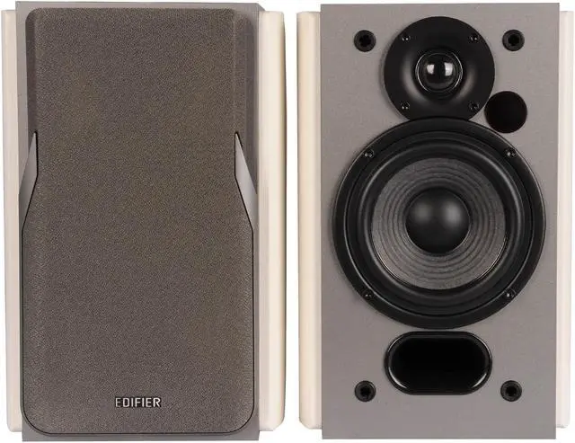Alt view image 2 of 7 - Edifier R1380DB Active Bluetooth Bookshelf Speakers - Optical/Coaxial Input - 2.0 Wireless Studio Monitor Speaker - 42W RMS - White