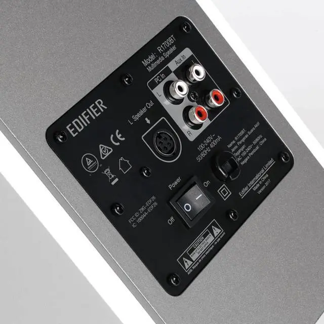 Alt view image 4 of 7 - Edifier R1700BT Bluetooth Bookshelf Speakers - Active Near-field Studio Monitors - Powered Speakers 2.0 Setup Wooden Enclosure - 66w RMS - White