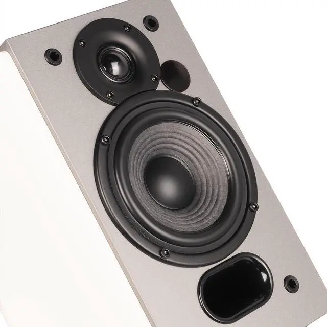Alt view image 5 of 6 - Edifier R1380T Powered Bookshelf Speakers, 2.0 Stereo Active Near Field Monitors, Studio Monitor Speaker, 42 Watts RMS - White (Pair)