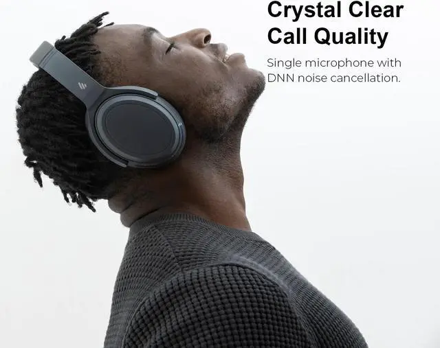 Alt view image 5 of 7 - Edifier WH700NB Wireless Active Noise Cancellation Over-Ear Headphones, Bluetooth 5.3 Foldable Lightweight Headset, Dual Device Connection, 68-Hour Battery Life, for Travel, Home Office - Grey