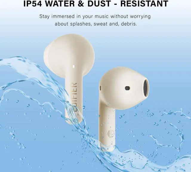 Alt view image 2 of 7 - Edifier X2s True Wireless Earbuds, Bluetooth 5.3, 13mm Dynamic Drivers, Lightweight, AI Environmental Noise Cancelling, Custom Sound, IP54 Water Dust Resistant, Ivory