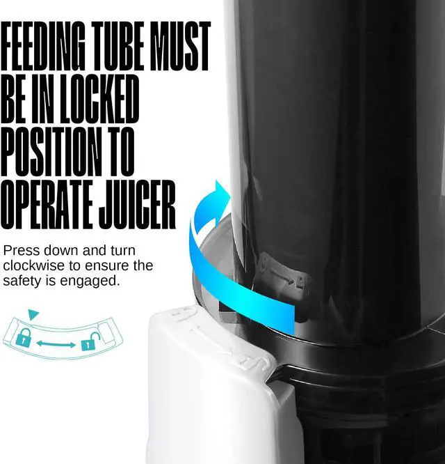 Alt view image 2 of 7 - Ventray Essential Ginnie Juicer, Compact Small Cold Press Juicer, Masticating Slow Juicer with 60RPM Low Speed, Easy to Clean & Nutrient Dense, Eco-Friendly Packaging, White
