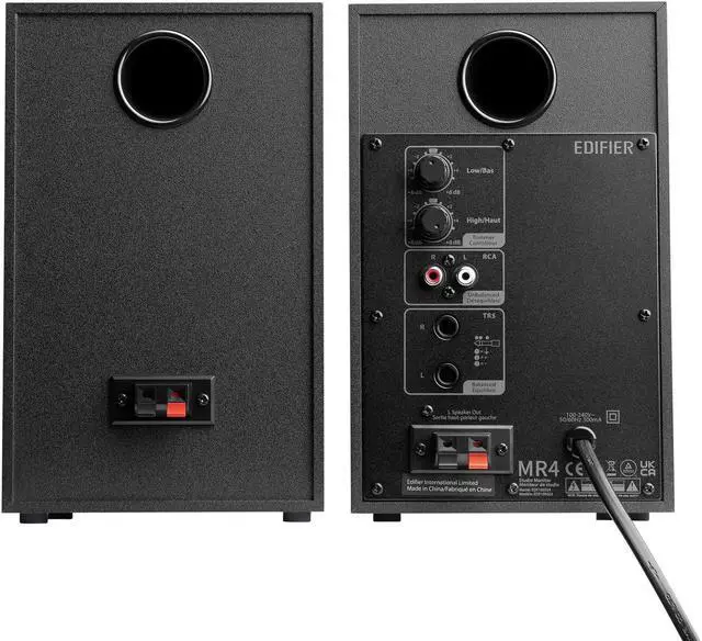 Alt view image 5 of 6 - Edifier MR4 Powered Studio Monitor Speakers, 4" Active Near-field Monitor Speaker - Black (Pair) - Refurbished