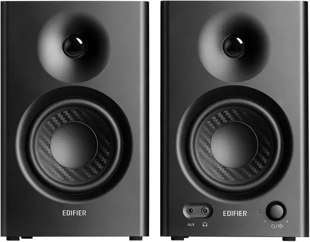 Alt view image 2 of 6 - Edifier MR4 Powered Studio Monitor Speakers, 4" Active Near-field Monitor Speaker - Black (Pair) - Refurbished