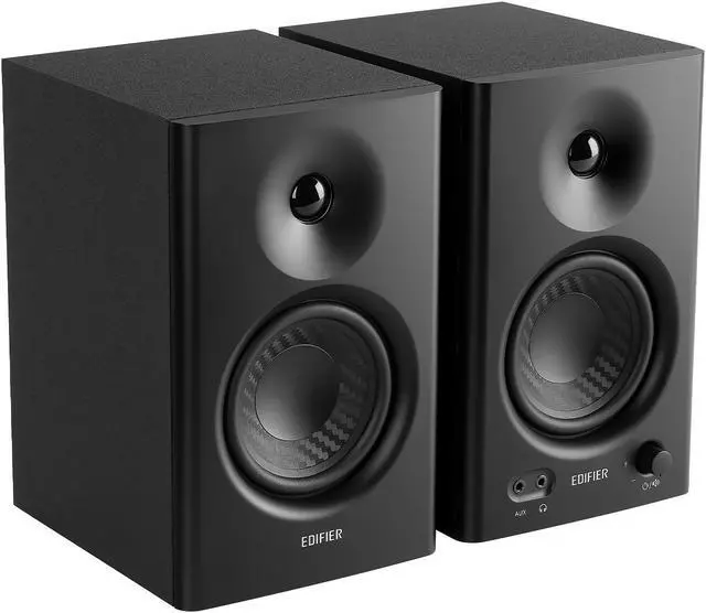 Alt view image 3 of 6 - Edifier MR4 Powered Studio Monitor Speakers, 4" Active Near-field Monitor Speaker - Black (Pair) - Refurbished