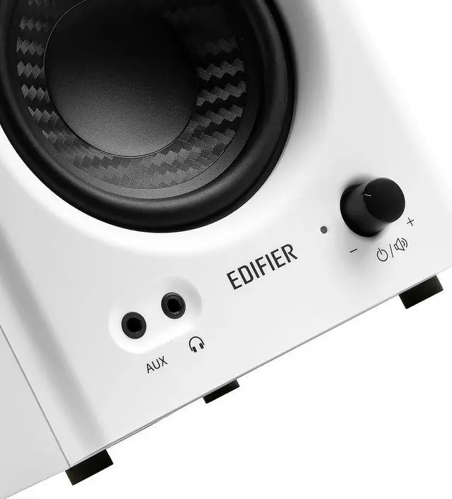 Alt view image 3 of 7 - Edifier MR4 Powered Studio Monitor Speakers, 4" Active Near-field Monitor Speaker - White (Pair) - Refurbished