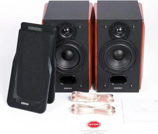 Alt view image 5 of 7 - Edifier P17 Passive Bookshelf Speakers - 2-way Speakers With Built-in Wall-Mount Bracket - Perfect For 5.1, 7.1 or 11.1 Side / Rear Surround Setup - Pair - Needs Amplifier or Receiver to Operate