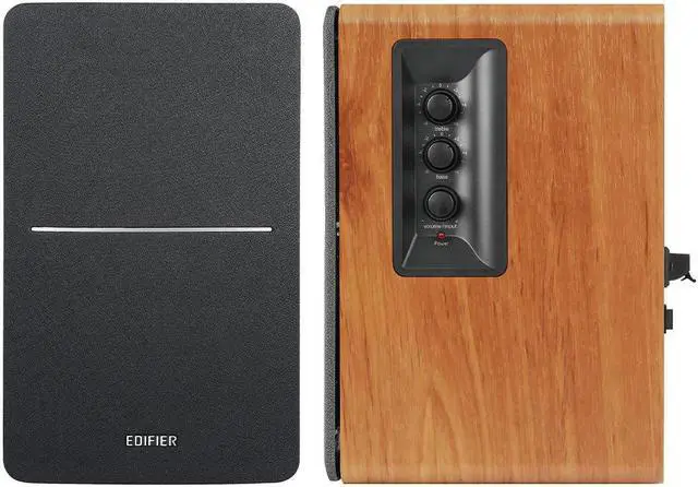 Alt view image 3 of 6 - Edifier R1280DBs Active Bluetooth Bookshelf Speakers - Optical Input - 2.0 Wireless Studio Monitor Speaker - 42W RMS with Subwoofer Line Out - Wood Grain(Certified Refurbished)