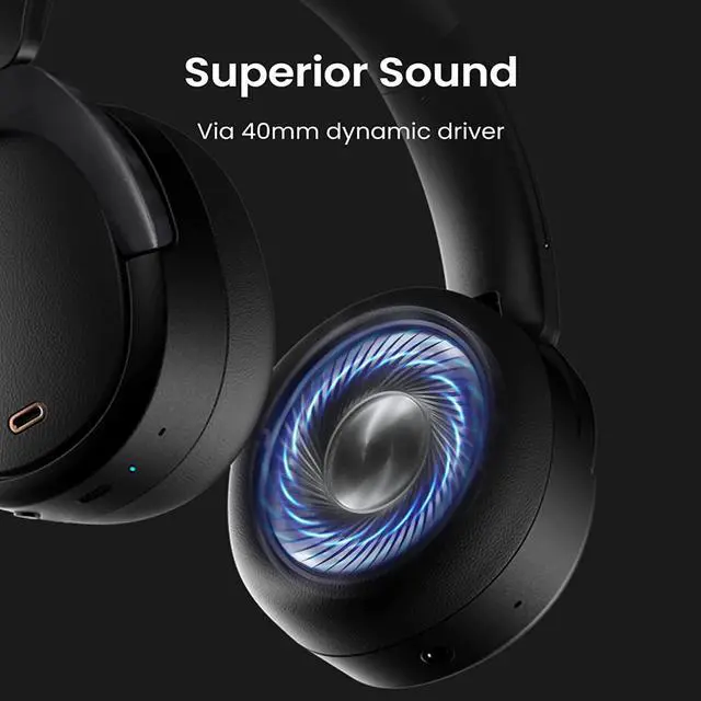 Alt view image 3 of 6 - Edifier WH950NB Wireless Headphones - Active Noise Cancelling Headsets - Bluetooth 5.3 - Hi-Res Audio - 55H Playtime - Google Fast Pairing - Dual-Device Connection - Connect to App (Black)-Refurbished