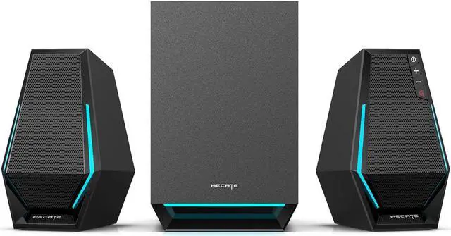 Main image of Edifier G1500 MAX 2.1 Computer Speakers System, 60W Hecate Gaming Speakers with Subwoofer Line Out, RGB Light, Bluetooth 5.3, USB, Type-C, 3.5mm AUX Input, Black