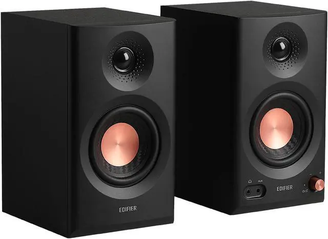Main image of Edifier MR3 Powered Studio Monitor Speakers, Hi-Res Audio Certified Bluetooth V5.4 Active Bookshelf Speakers, 2.0 Computer Speaker with Headphone Output RCA AUX Balanced TRS Input - Black (Pair)